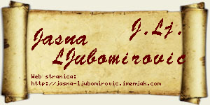 Jasna LJubomirović vizit kartica